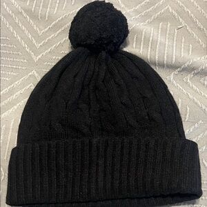 Polo by Ralph Lauren Black Cashmere Beanie one size adult